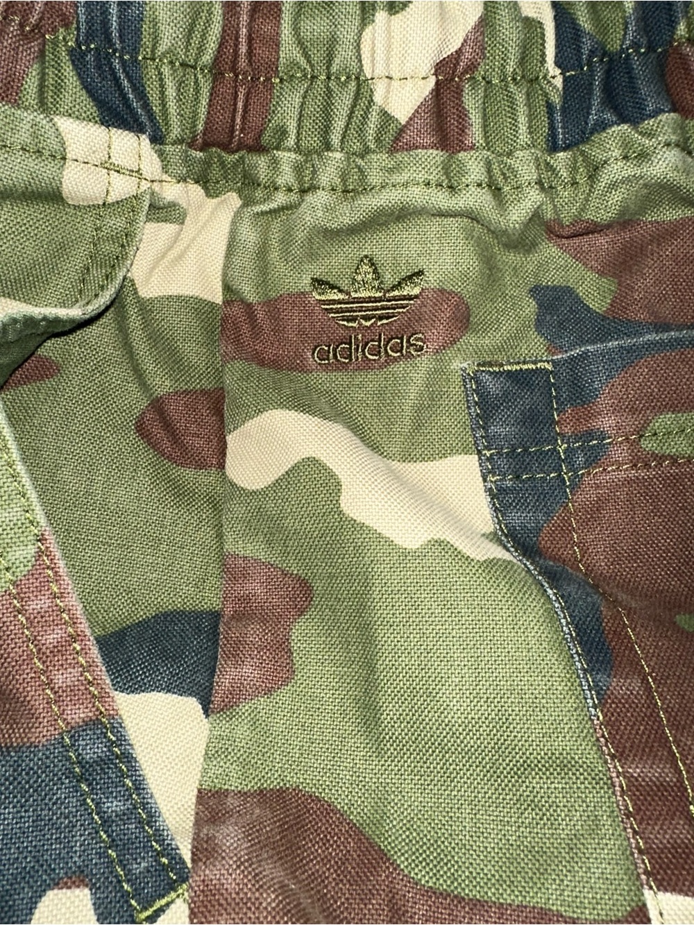 adidas Ivy Park Camo Cargo Pants with Orange Trim - Picture 9 of 16